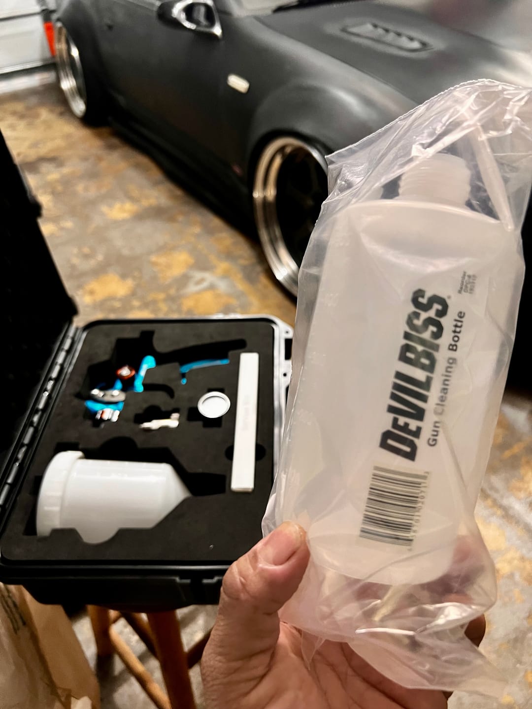 Customer photo review of DeVilbiss Paint Gun Cleaning Bottle DPC-8