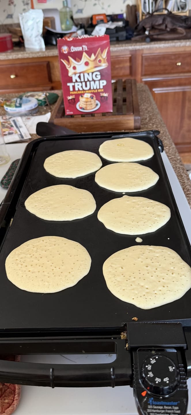 Customer photo review of Cousin T’s - King Trump Pancake & Waffle Mix