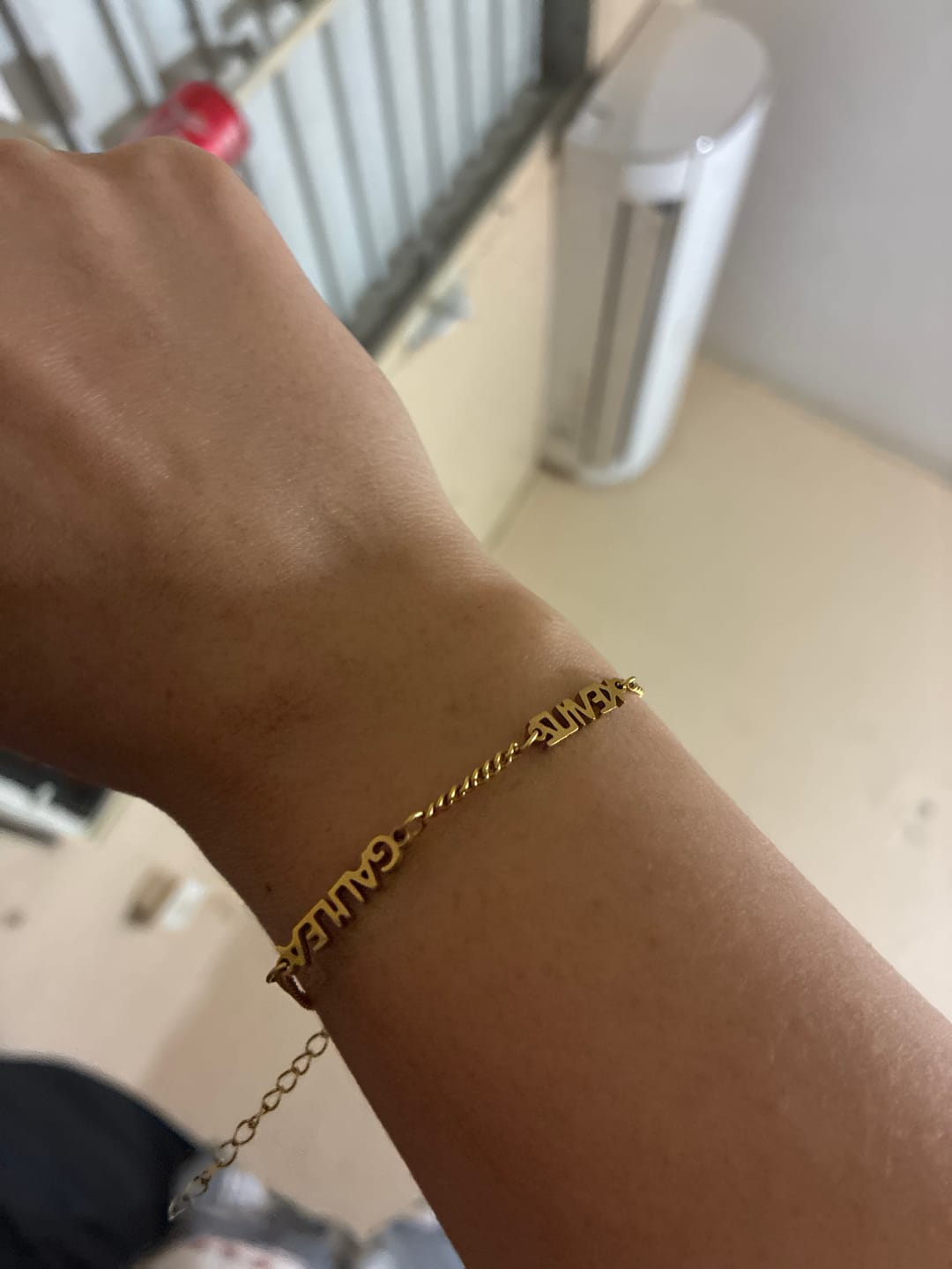 Customer photo review of Pulsera personalizada con nombre