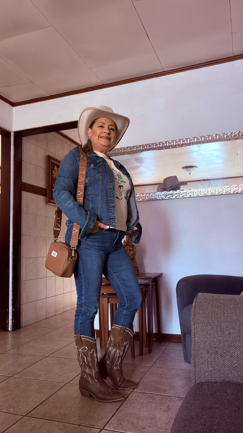Customer photo review of CANDY BROWN BOOTS