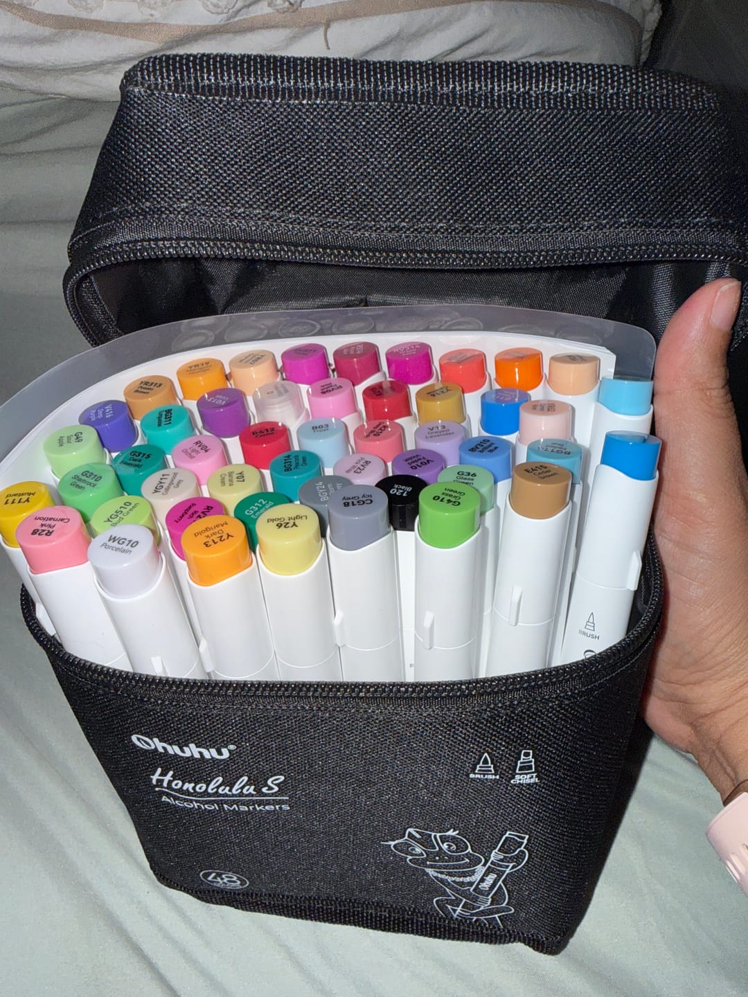 Customer photo review of Ohuhu Honolulu S 48 Colors Dual Soft Tips Alcohol Art Markers, Brush & Soft Chisel