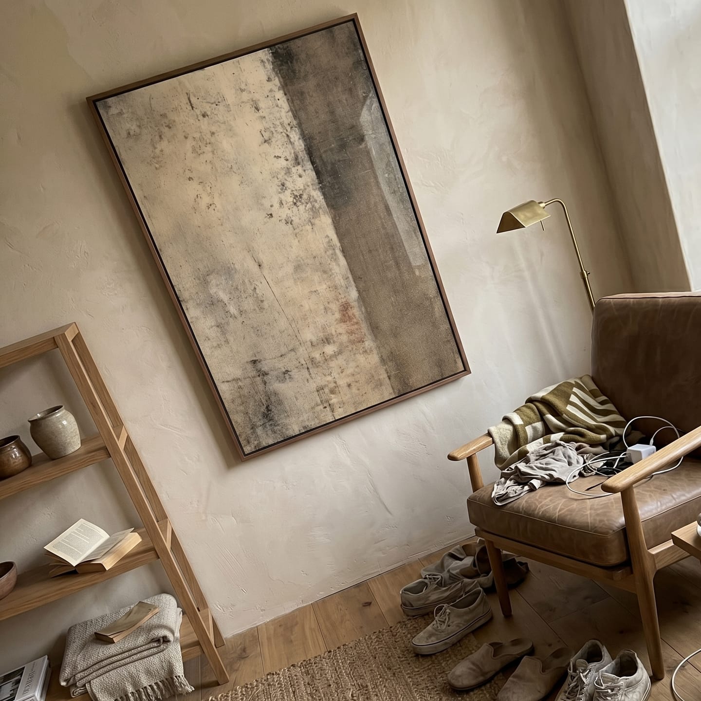 Customer photo review of Neutral Wall Art ｜ Urban-Concrete-Trace
