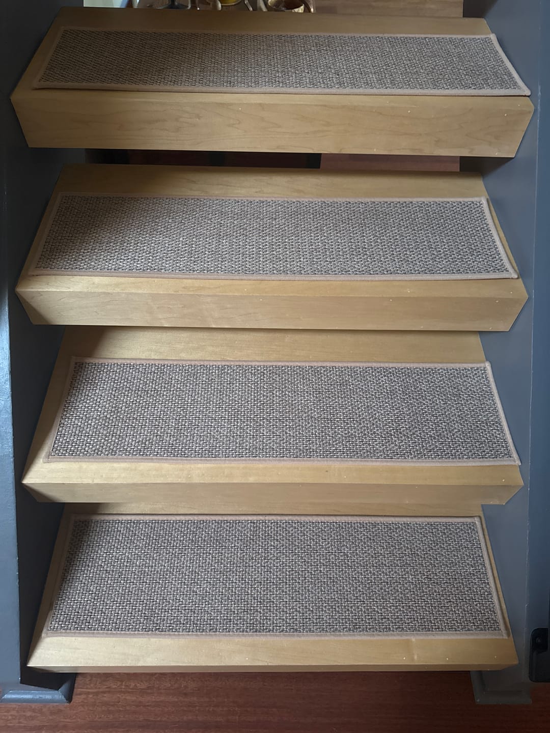 Customer photo review of Woven Non-Slip Stair Treads - Beige
