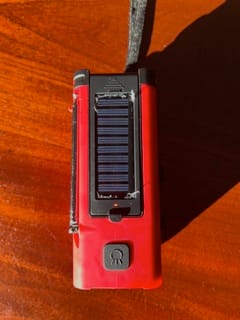 Customer photo review of All-in-One Emergency Weather Radio with Hand Crank, Solar & Power Bank