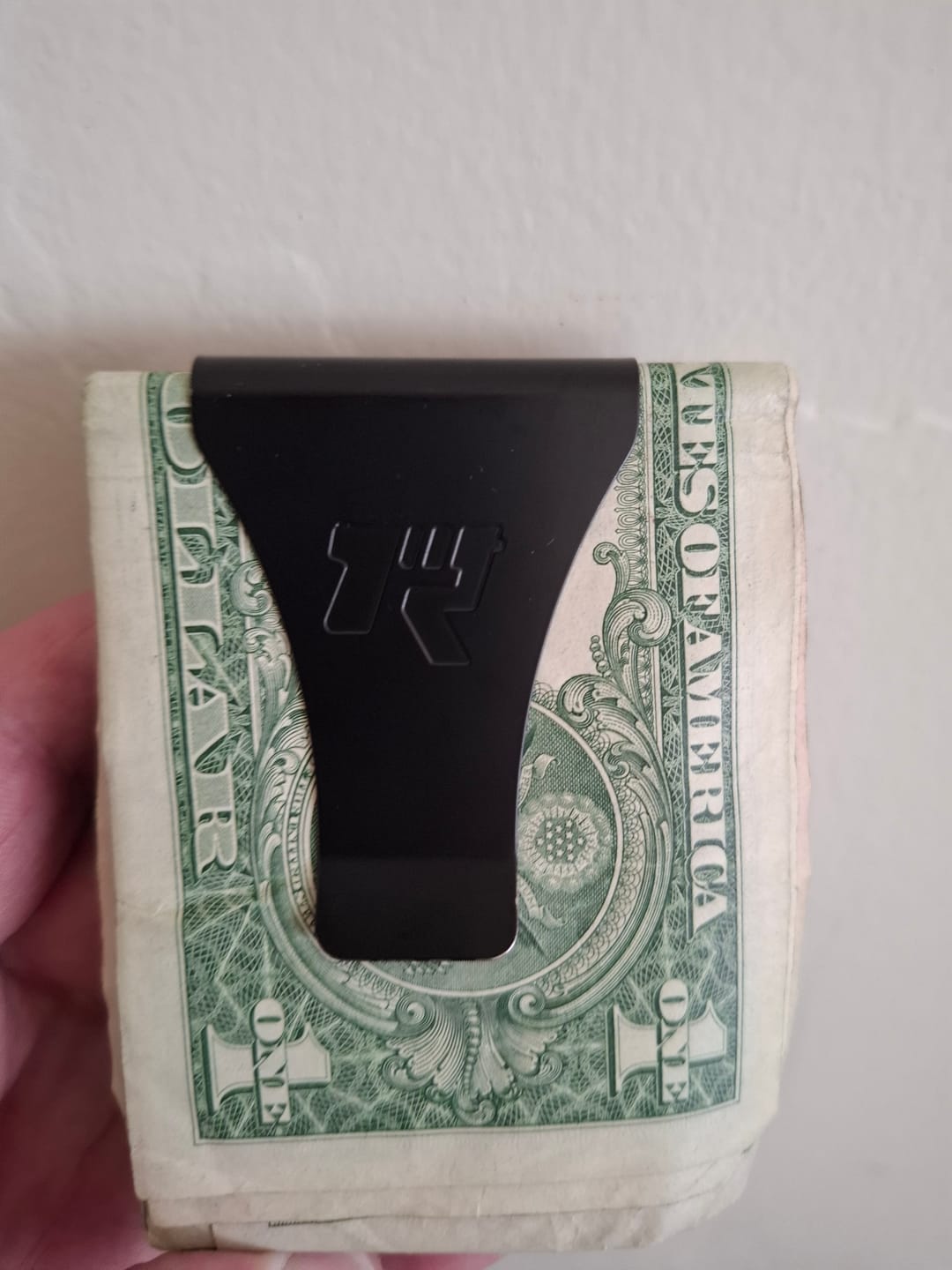 Customer photo review of Tactical Carbon Fiber Money Clip Wallet