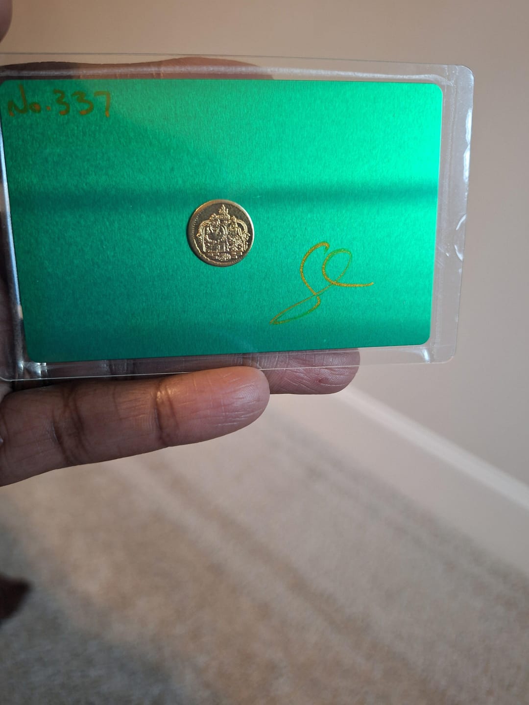 Customer photo review of Limited Edition Lucky Lord Kuber Golden Coin Kit – Signed and Sealed By Sal