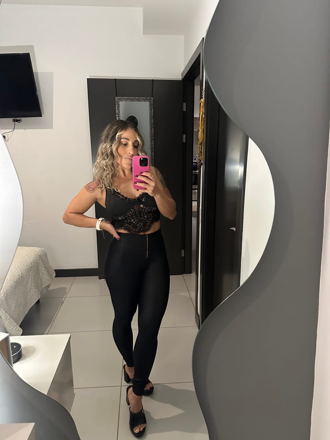 Customer photo review of Rosette Lace Corset Top