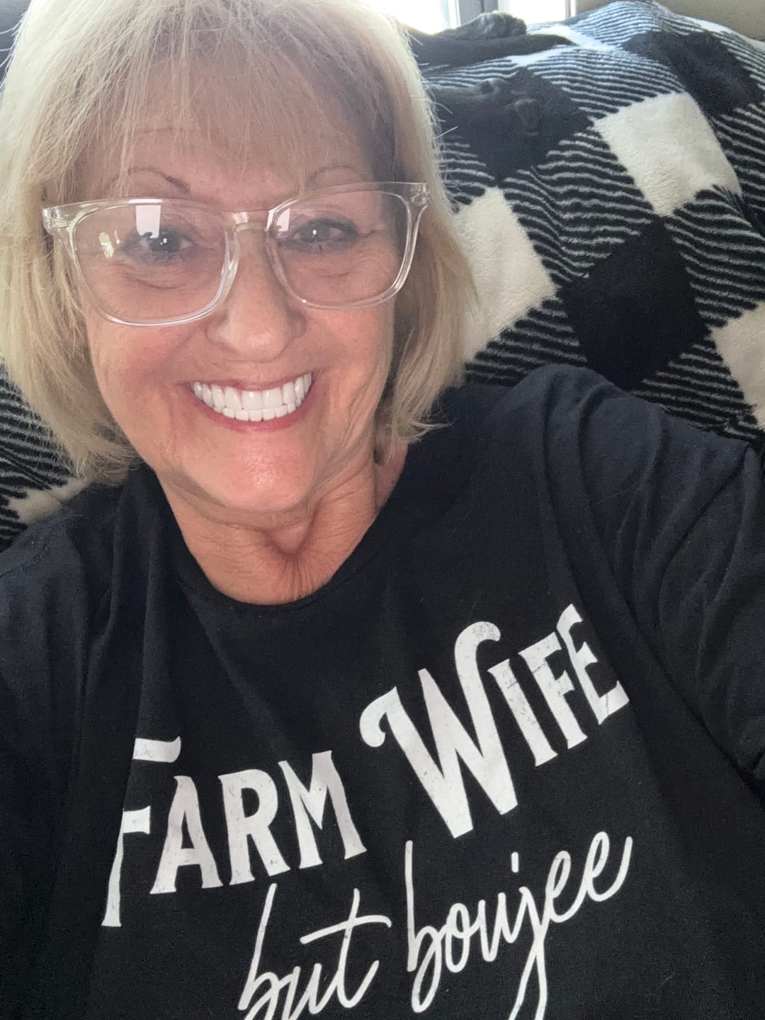 Customer photo review of Farm Wife But Boujee T-Shirt