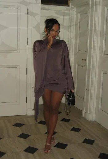 Customer photo review of Celeste Draped Batwing Romper
