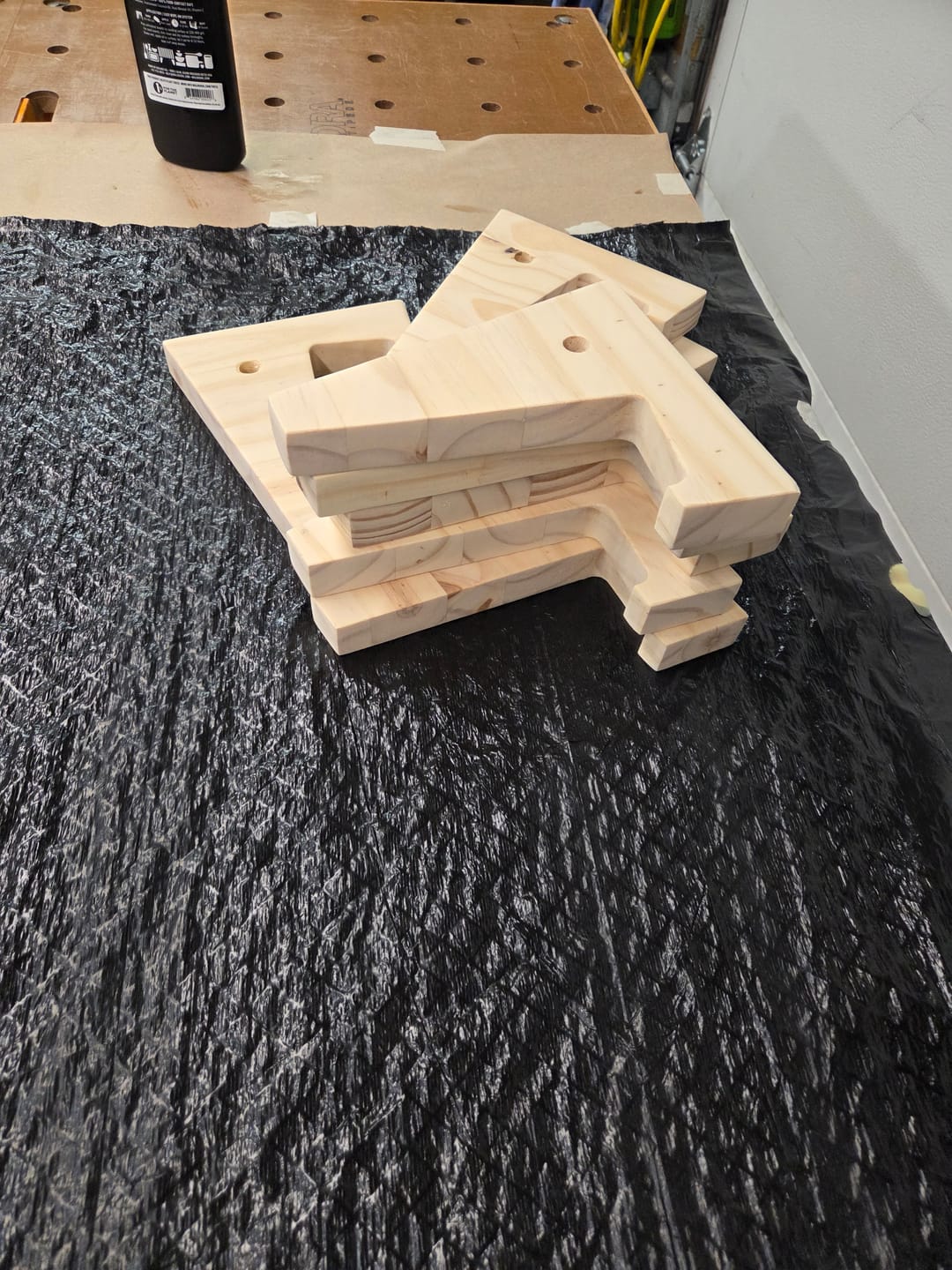 Customer photo review of 7.4x6.5 Cutting Board Stand Acrylic Router Template - Style 1