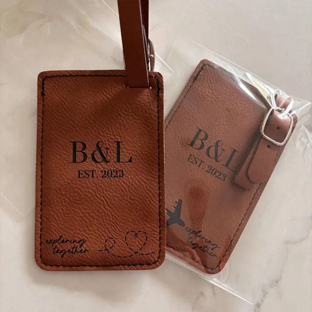 Customer photo review of Personalized Luggage Tag Set for Couples