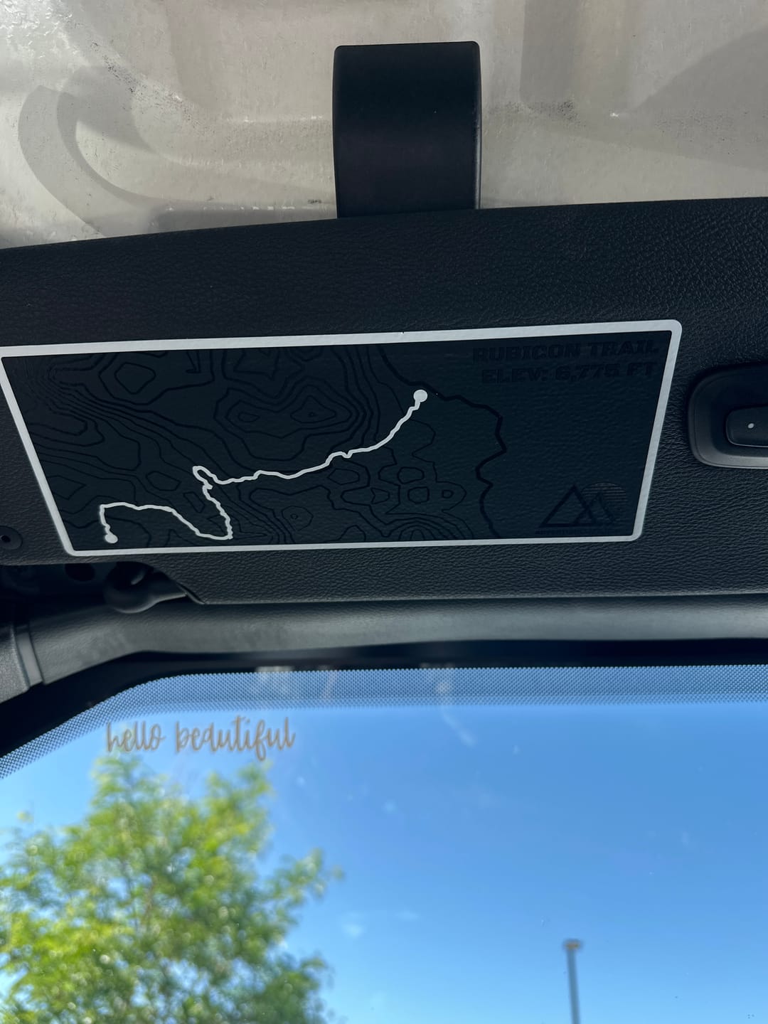 Customer photo review of Sun Visor Decal Set – Covers OEM Warning Labels | Driver + Passenger Pair