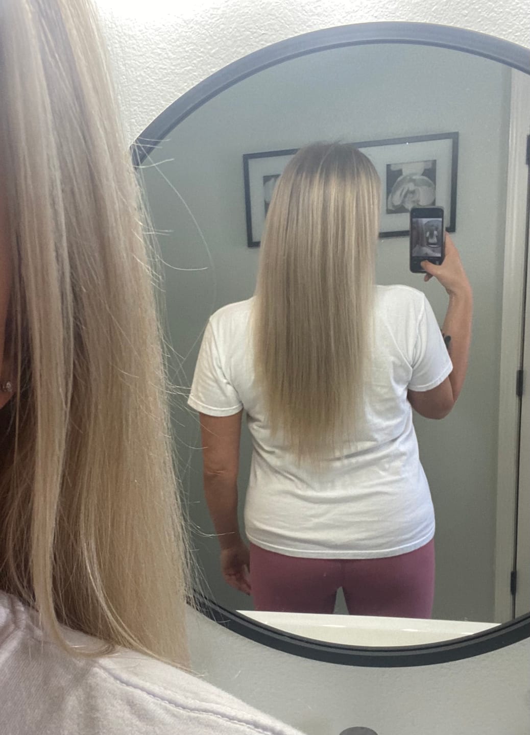 Customer photo review of Virgin XO Invisible Weft Butterfly Weft Extensions Balayage #4/7/80