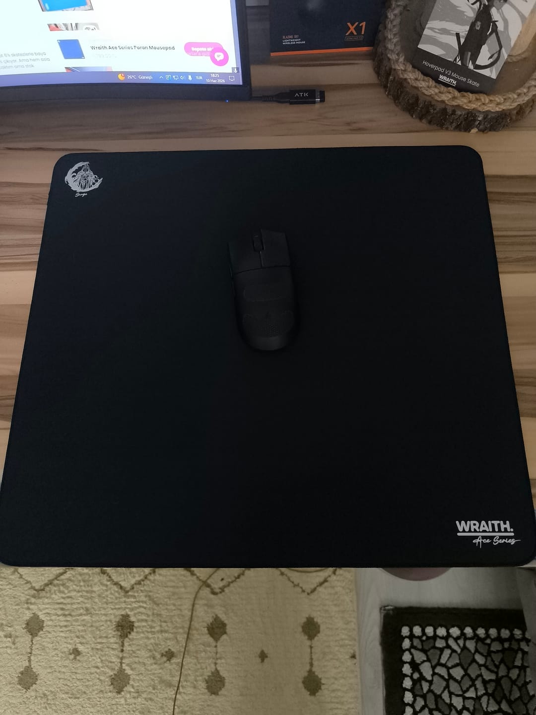 Customer photo review of Wraith Ace Series Poron Mousepad