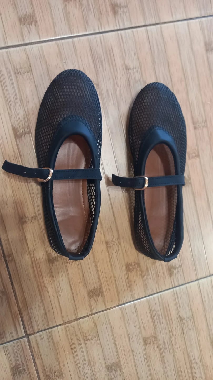 Customer photo review of Octavia Mesh Strap Ballet Flats