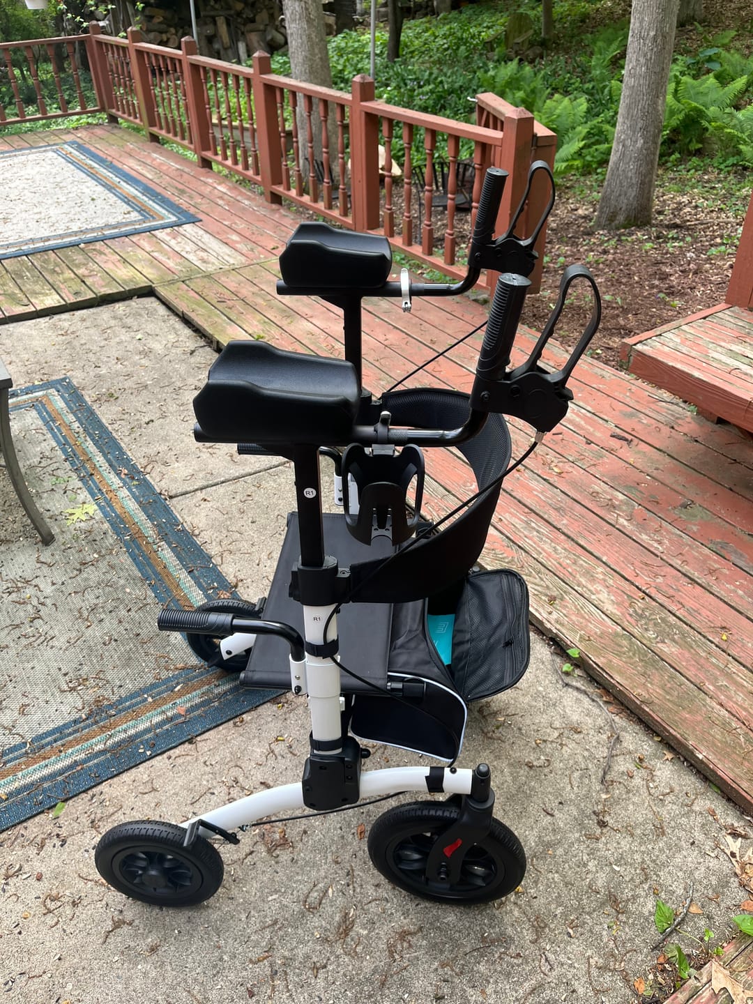 Customer photo review of HFK-9240-2 All Terrain Dual-Brake Upright Walker 12" wheels
