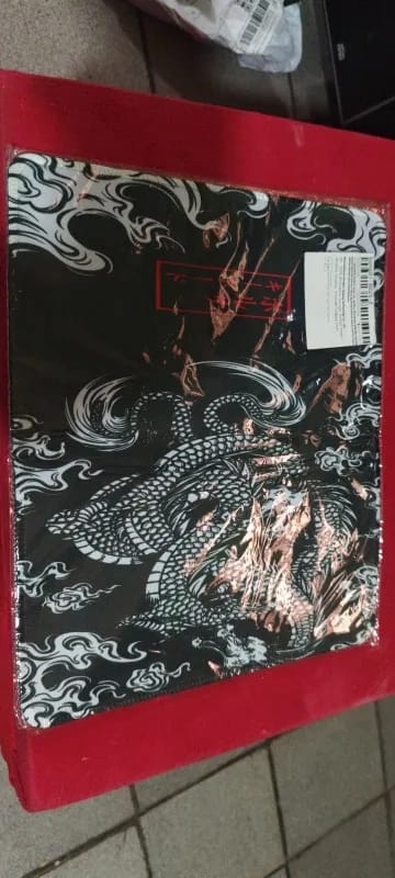 Customer photo review of Japanese Dragon Gaming Mouse Pad – Anime XXL Desk Mat