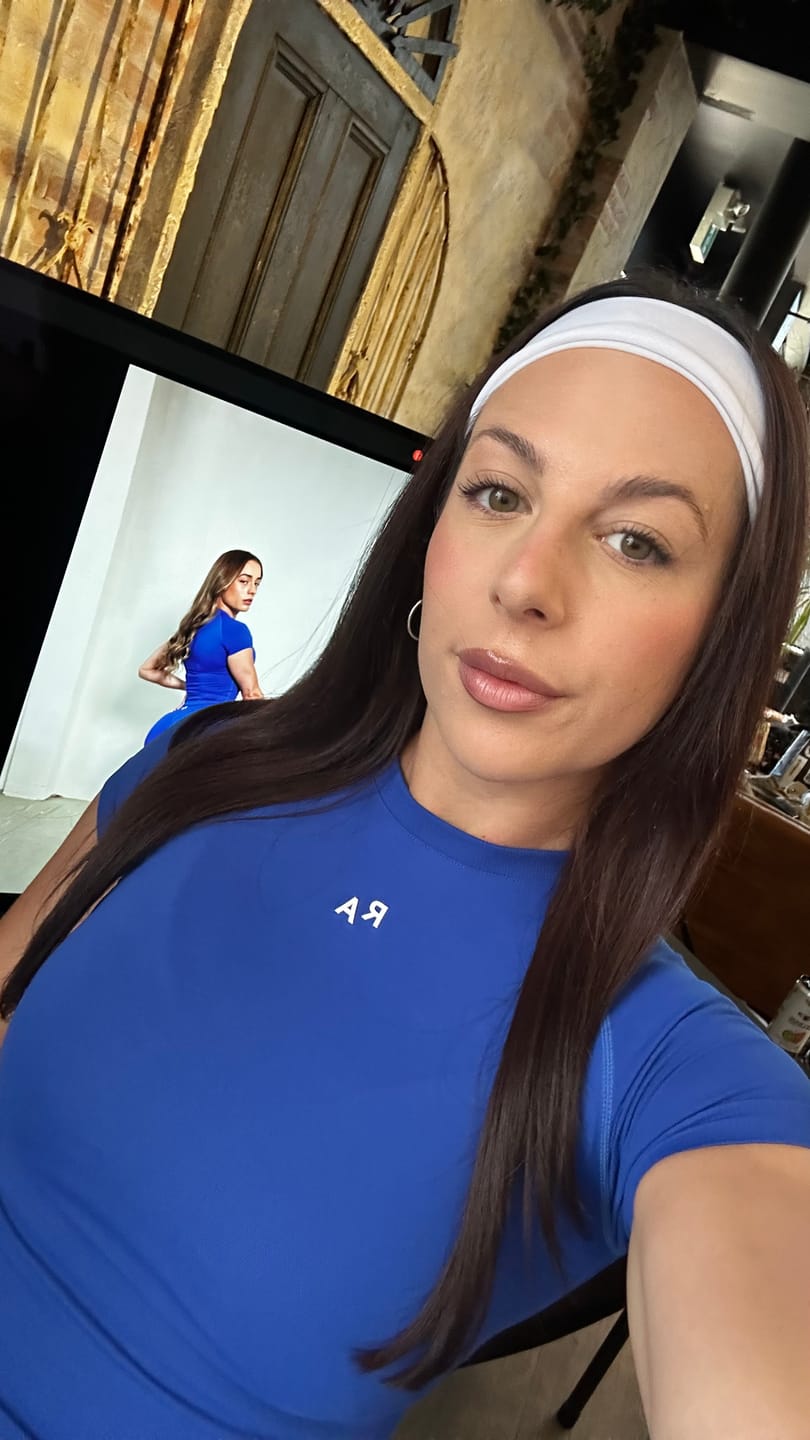 Customer photo review of Cobalt Crush Compression Tee