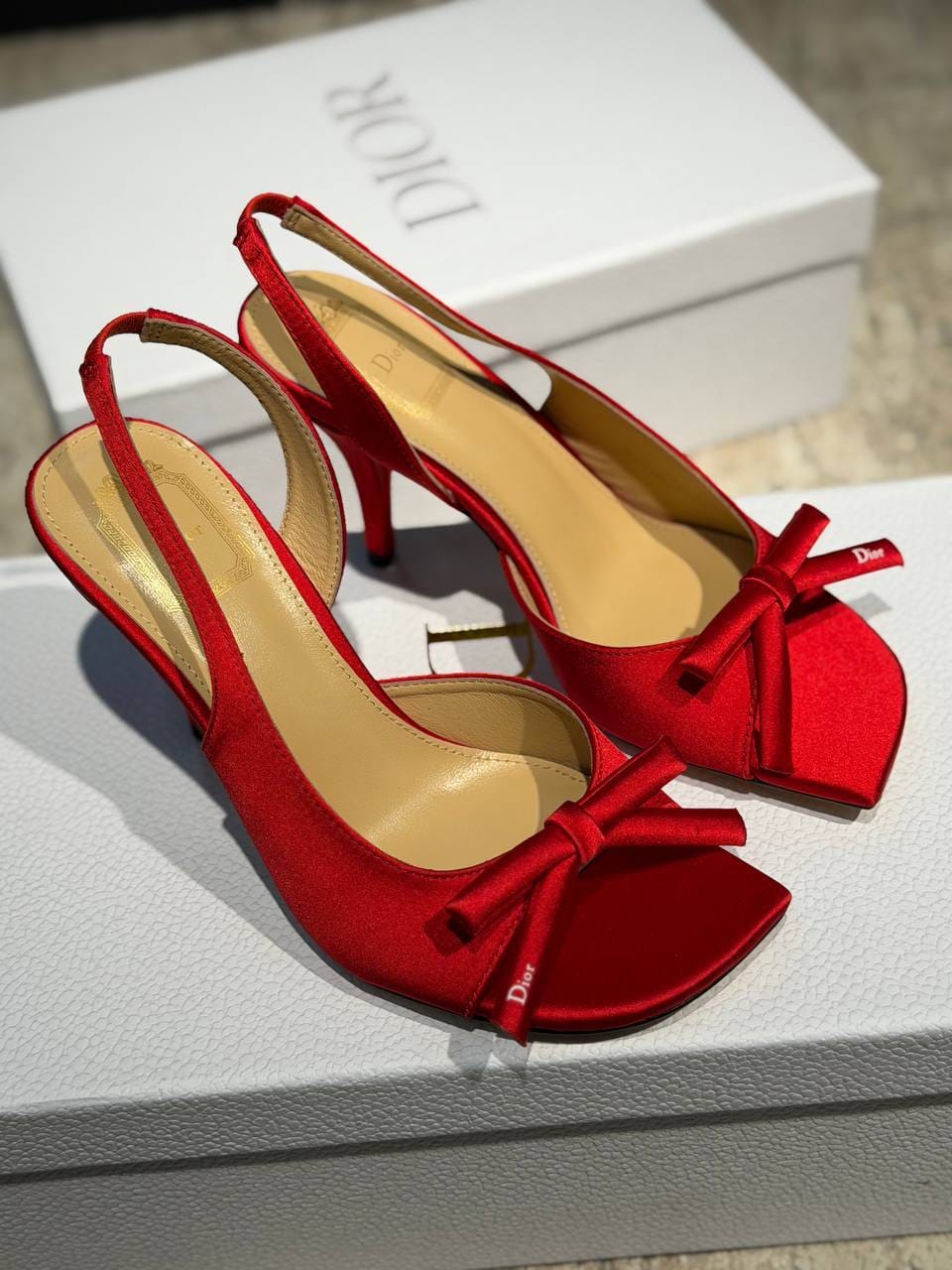 Customer photo review of Dior 2026 Bow Heeled Slingback Sandal 607567