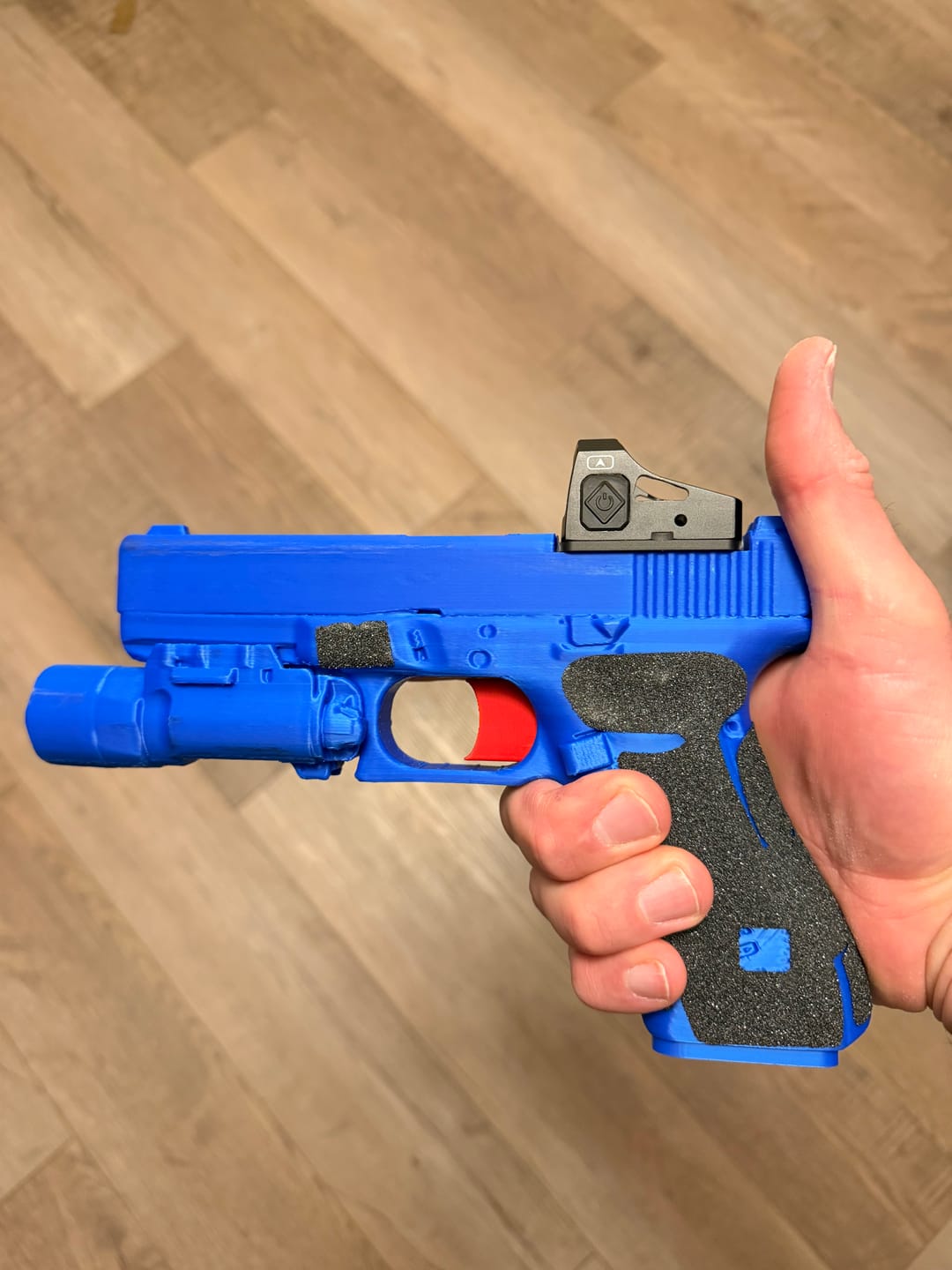 Customer photo review of Grip Keeper Laser Trainer – Trigger-Activated Laser Training Pistol