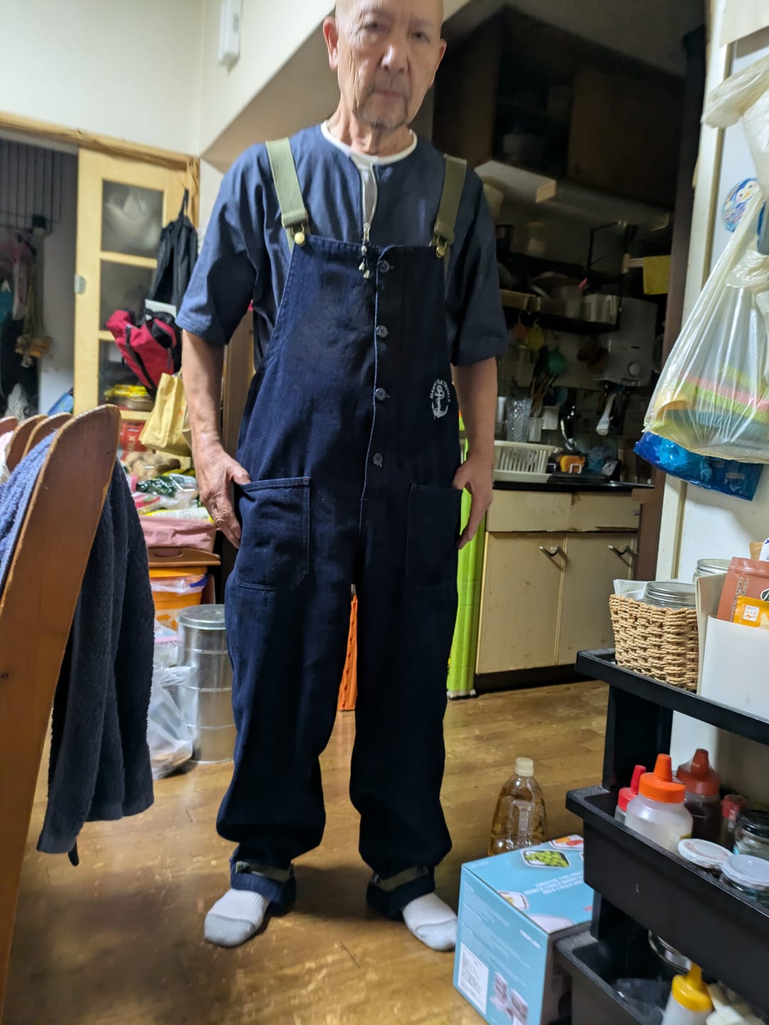Customer photo review of SORONA®涼感機能　刺繡入りハーフジップフェイクレイヤードTee