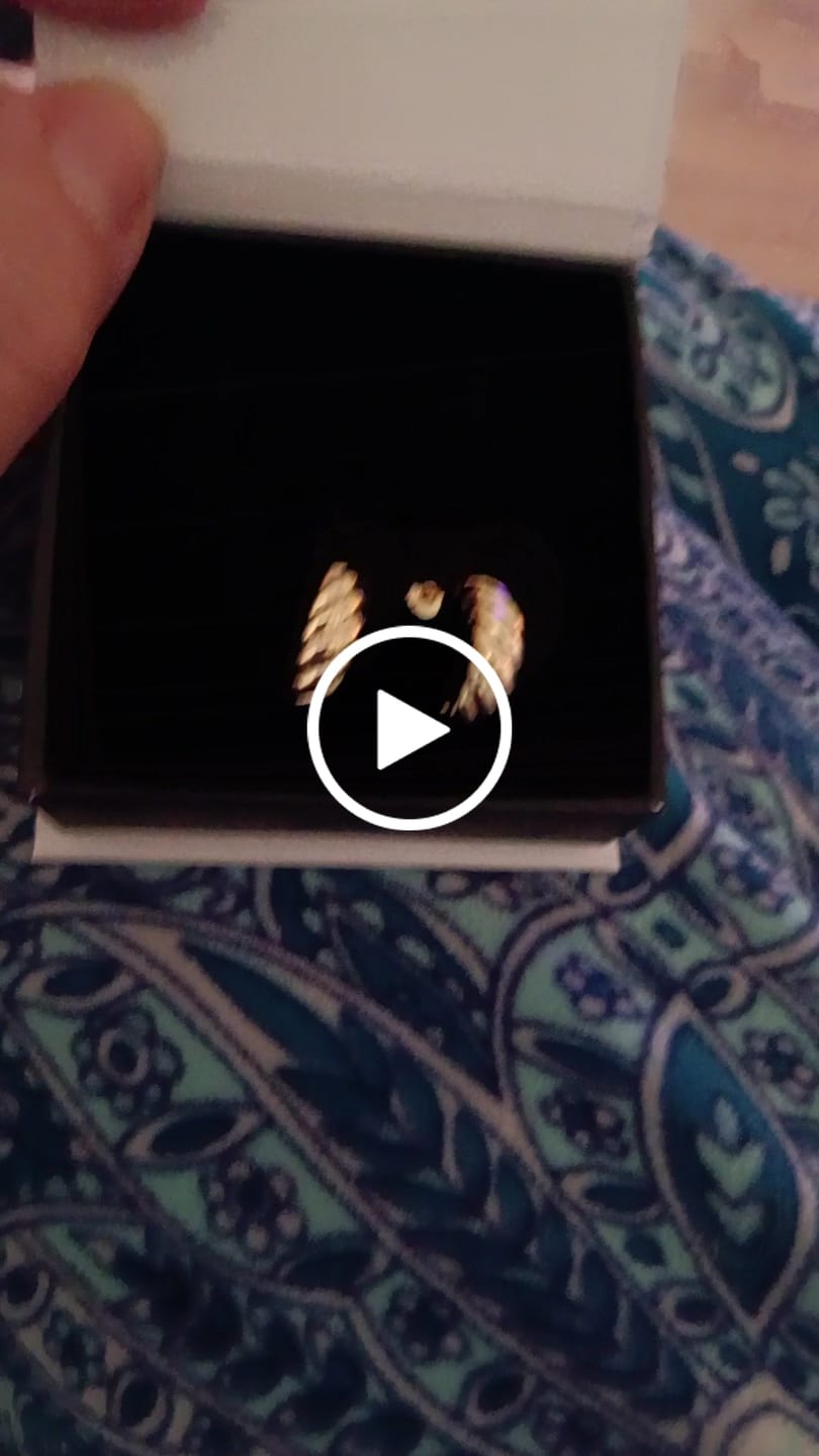 Customer video review of Lakelynn 18k White Gold Plated 24mm Twisted Semi-Hoop Earrings for Women