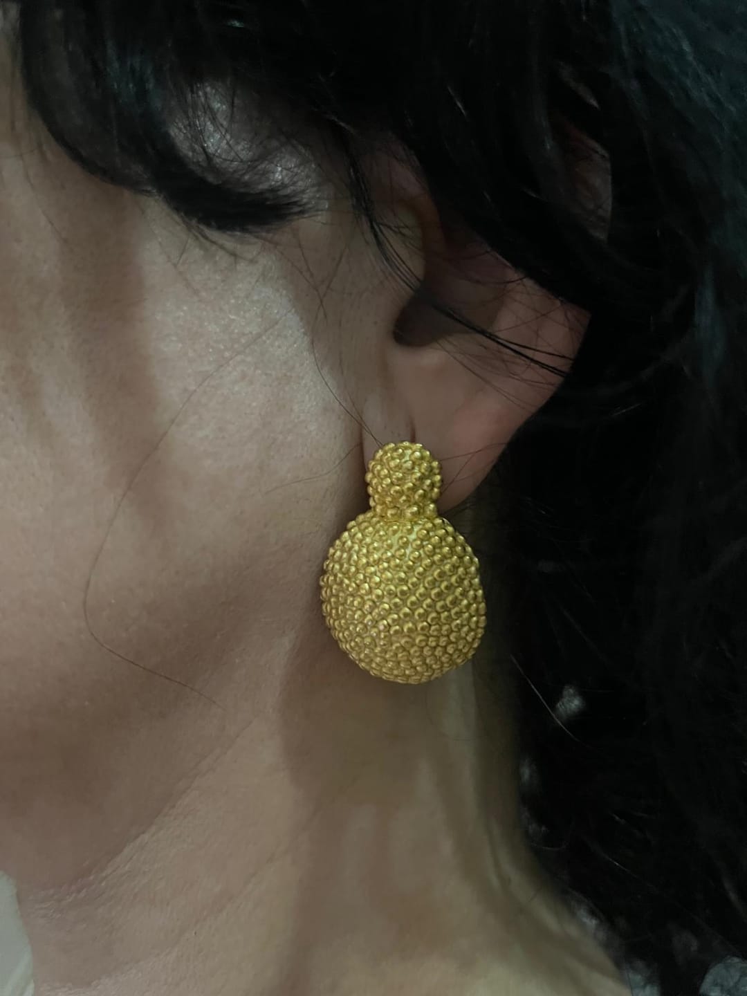 Customer photo review of Orecchini a Spicchio di Sfera Decorata di Ercolano