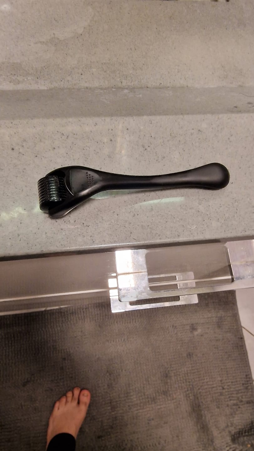 Customer photo review of Dermaroller Barbe Beard-Roller Stimulation Naturelle de la Pousse
