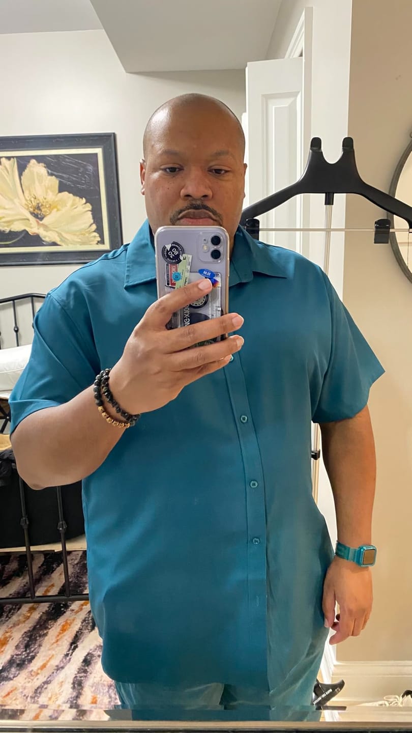 Customer photo review of L-10XL Large Size Men's Summer Thin Short-sleeved Shirt Business Casual Loose Elastic Solid Color Short-sleeved Shirt