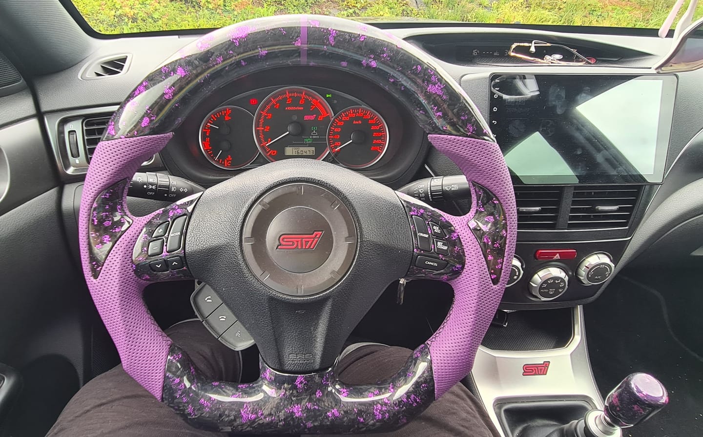 Customer photo review of 2011-2021 Subaru Impreza WRX/STI Custom Carbon Fiber Steering Wheel