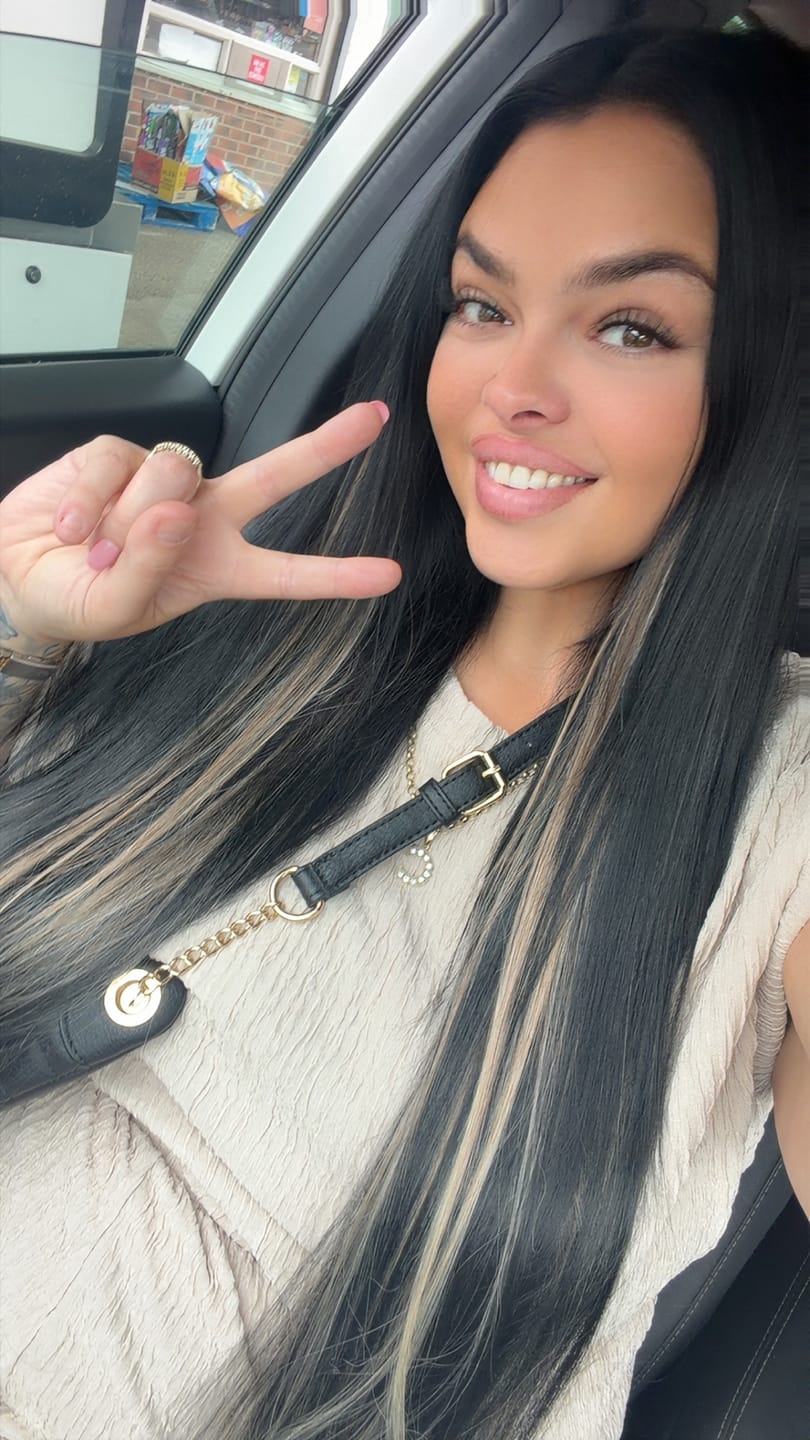 Customer photo review of 26” 210g Tape-In Weft Bio-Protein Fibre Jet Black