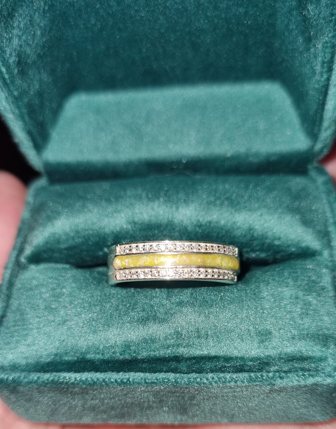 Customer photo review of Keepsake Cubic Zirconia Channel Memorial Ring