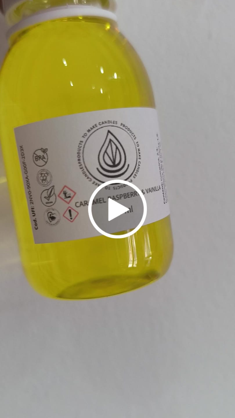 Customer video review of Fragancia CARAMEL RASPBERRY & VAINILLA