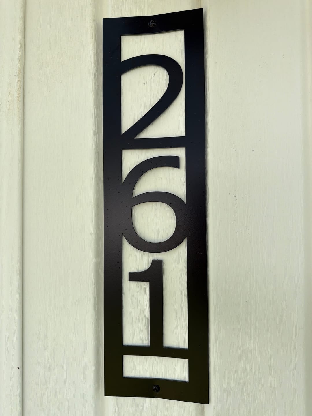 Customer photo review of Vertical Address Sign