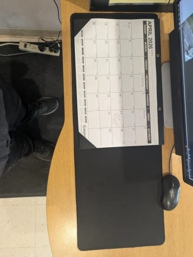 Customer photo review of XXL Black Desk Mat – Extended Non-Slip Mouse Pad for Gaming & Office