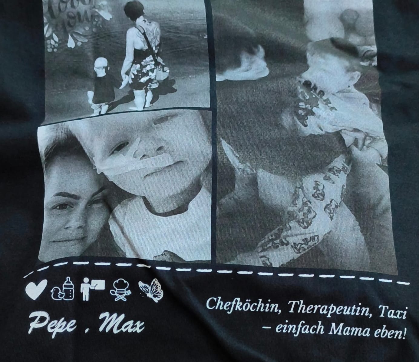 Customer photo review of Beste Mama - Chefköchin, Therapeutin, Taxi, Personalisiertes Foto T-Shirt Muttertag (100% Baumwolle, Unisex)