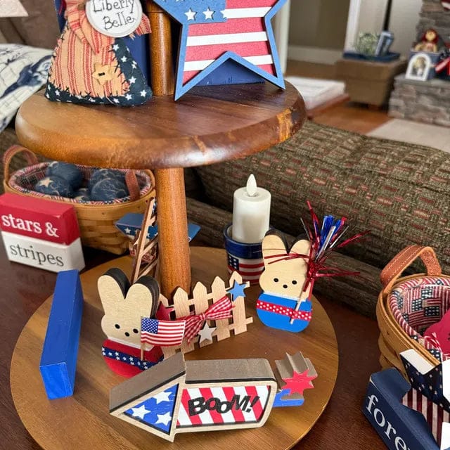 Customer photo review of 4th Of July Themed Accent Tiered Tray Decor