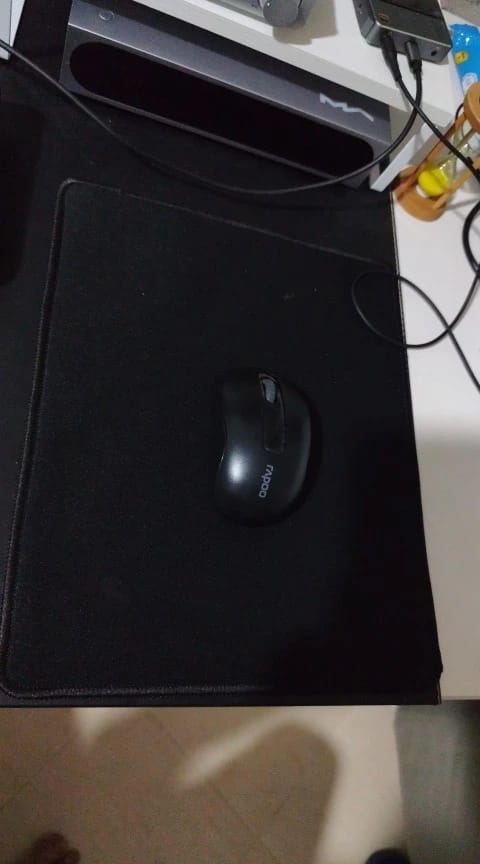 Customer photo review of XXL Black Desk Mat – Extended Non-Slip Mouse Pad for Gaming & Office