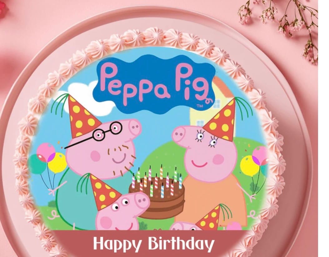 Customer photo review of Peppa Pig Family Photo Cake