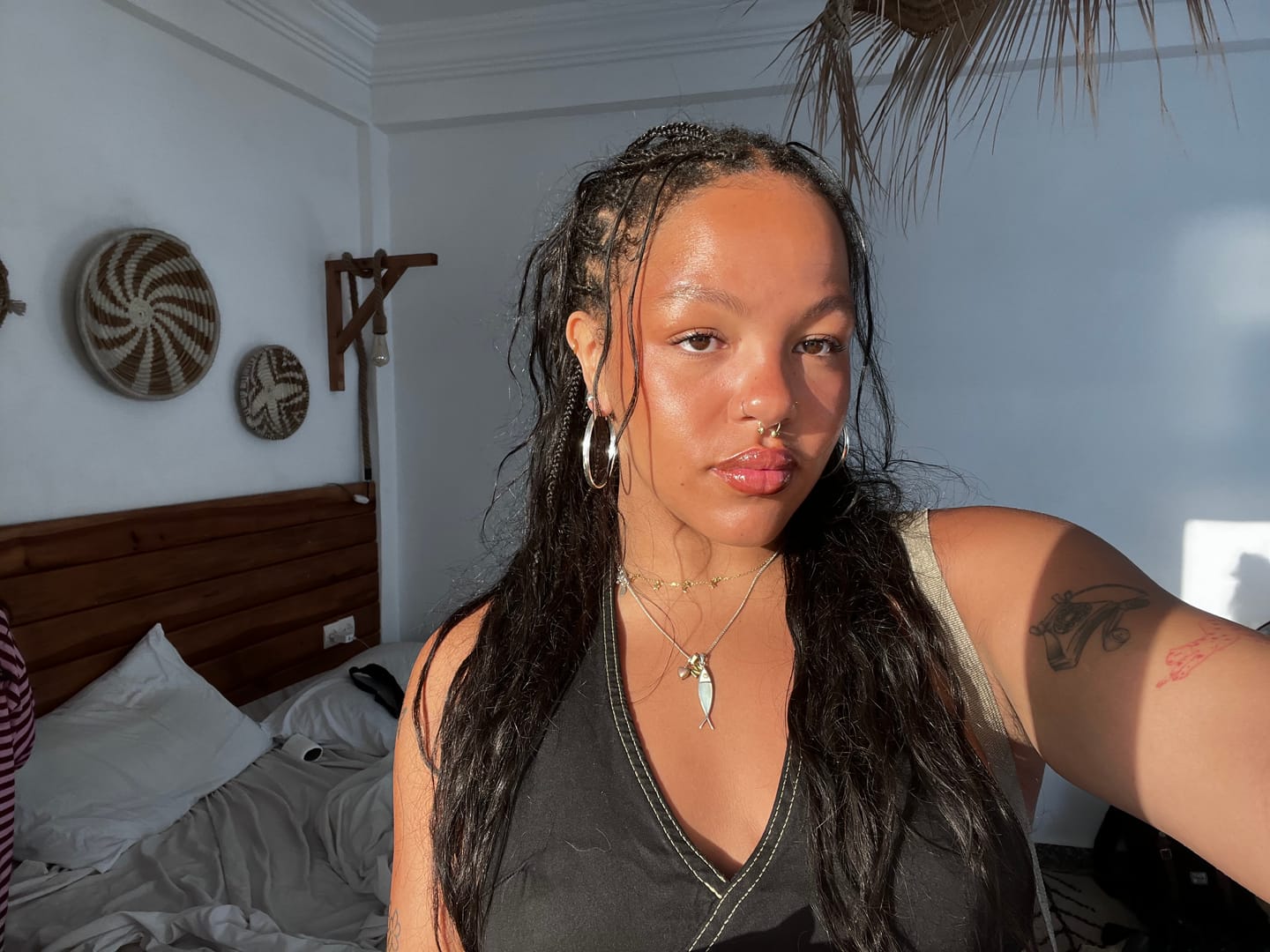 Customer photo review of Silky Straight Bulk Hair Extensions for Braiding