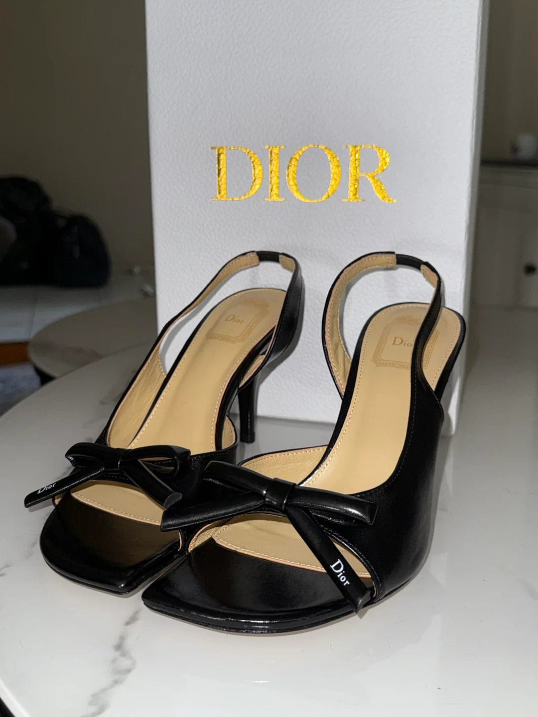Customer photo review of Dior 2026 Bow Heeled Slingback Sandal 607567