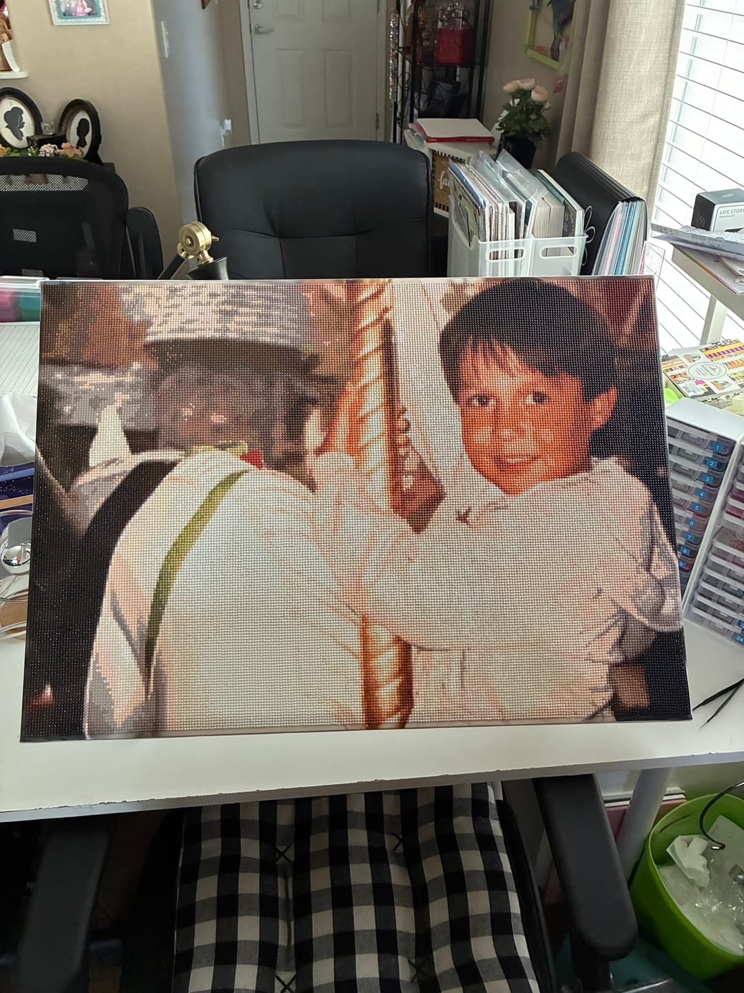 Customer photo review of Worlds Best Customized Diamond Painting Kit