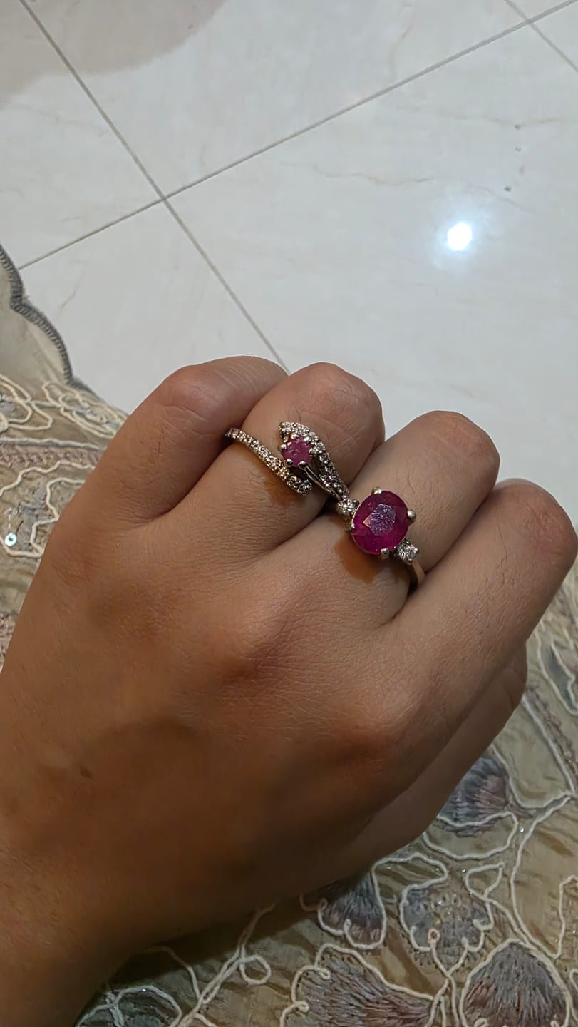 Customer photo review of Magnificent Ruby Stone Ring