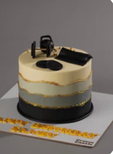 Customer photo review of Gym Ombre Fitness Cake
