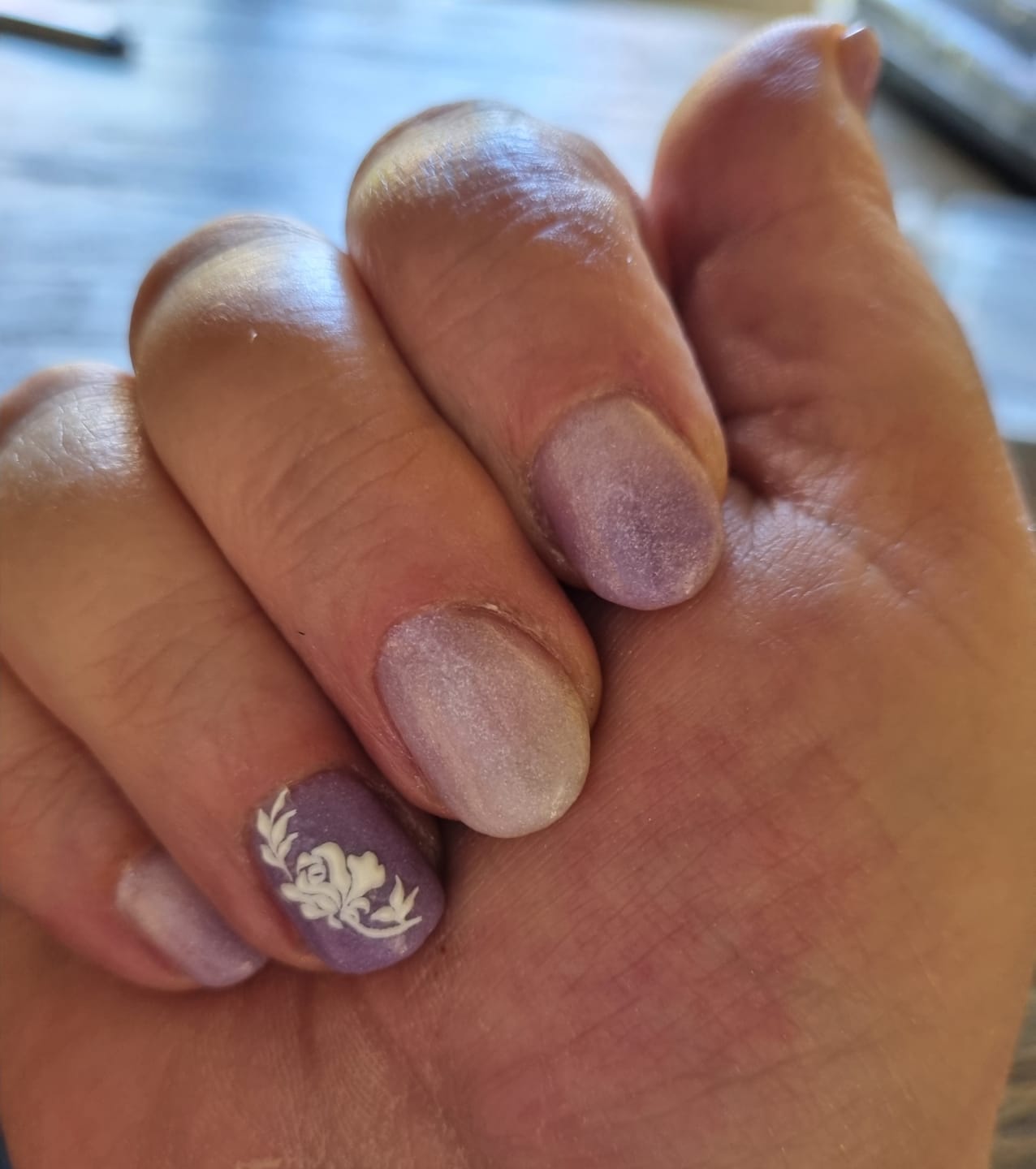 Customer photo review of Violet Sand Dipping Powder