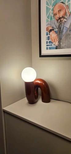 Customer photo review of Nordic Glass Desk Lamp – Minimalist LED 3 Colour Modes Decor Light