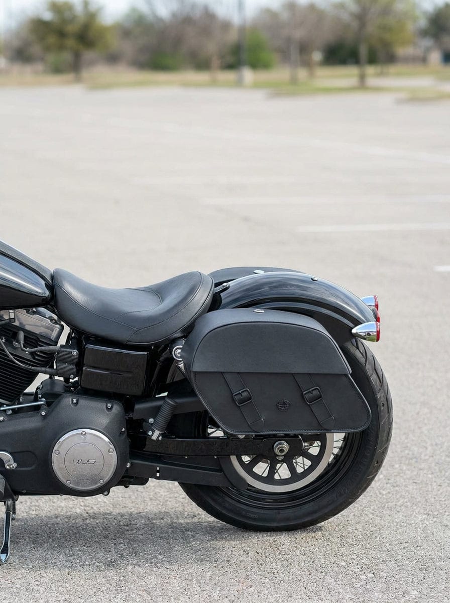 Customer photo review of 32L - Baelor Large Hard Mount Shock Cutout Saddlebags for Harley Dyna Street Bob FXDB/I