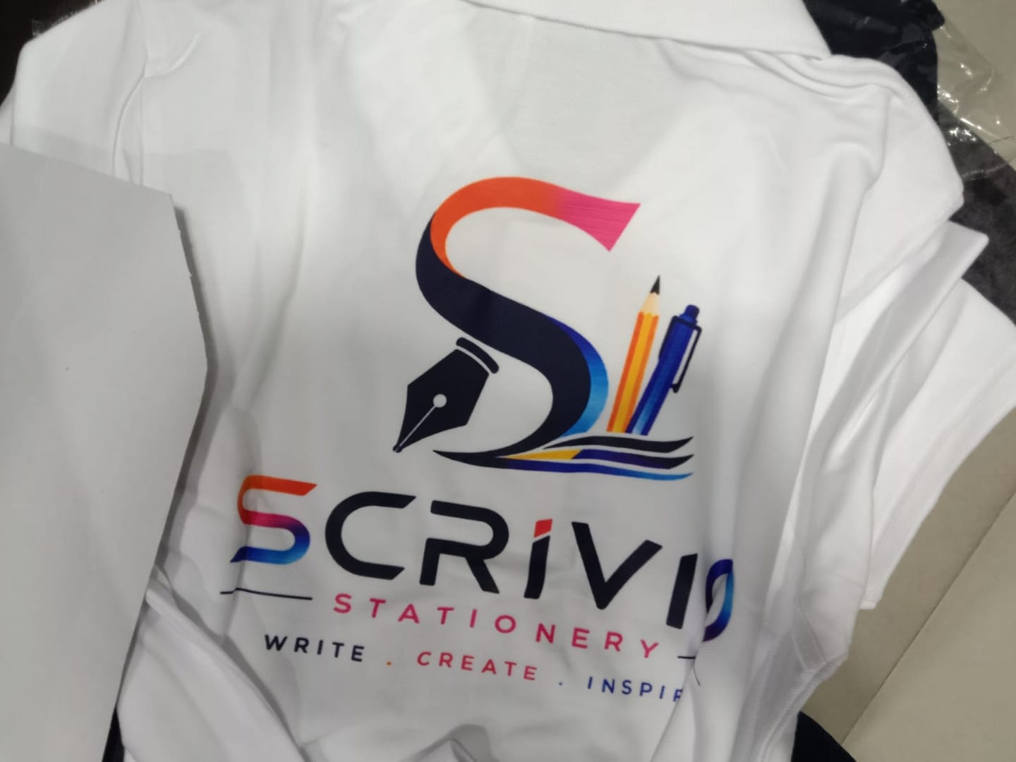 Customer photo review of Customized 100% Pure Cotton Polo T-Shirt With Your Company Logo | Order Logo Printed Tees | PrintMine.in