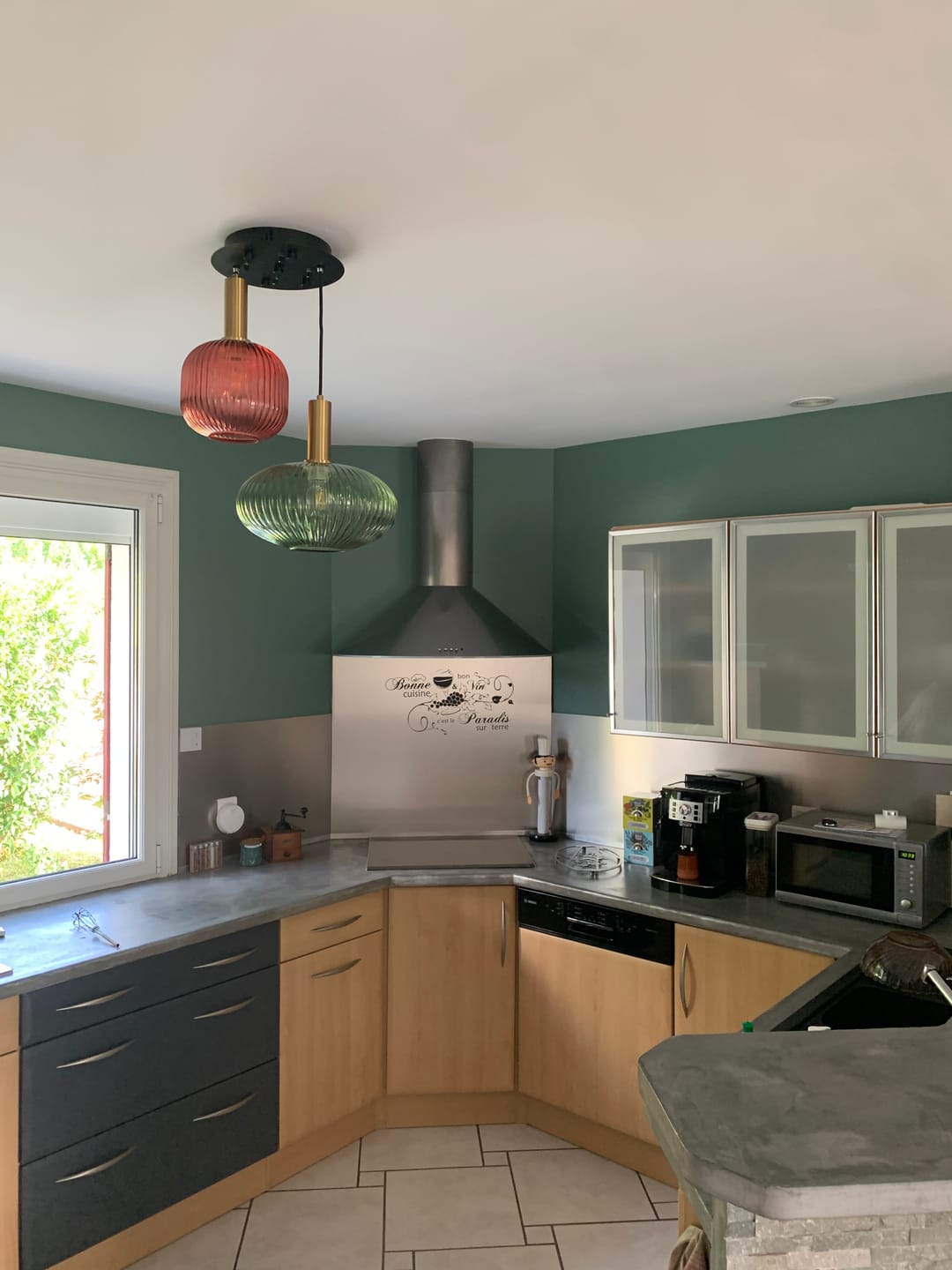 Customer photo review of Suspension chic en verre vintage CRISTALI | 100% Personnalisable