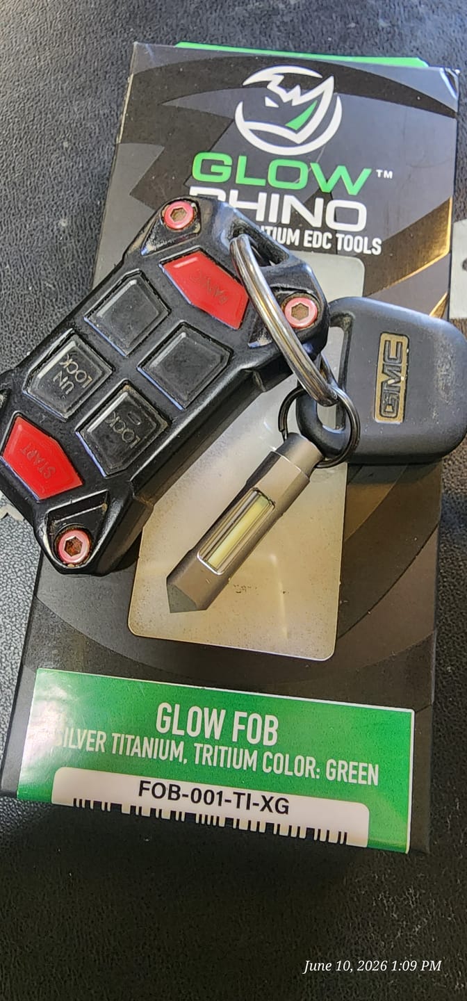 Customer photo review of Tritium Glow Fob